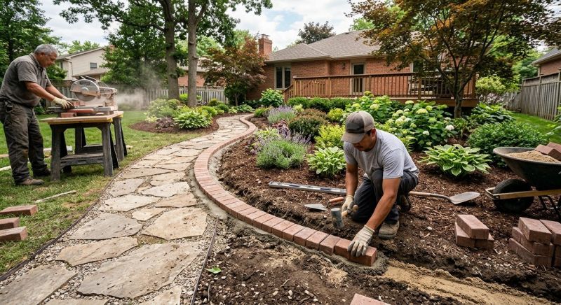 Brick Landscaping Installation in Boston, MA