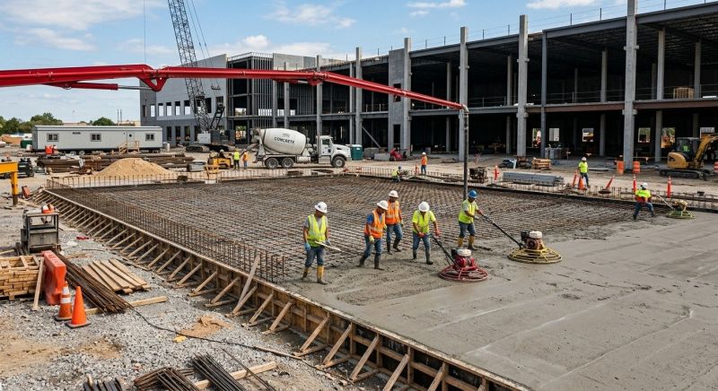 Commercial Slab Construction in Marietta, GA