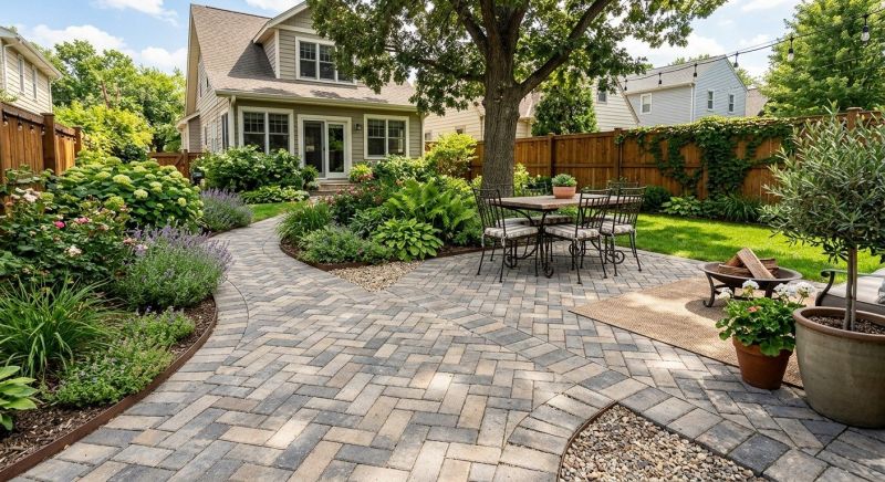 Limestone Patio Installation in Boston, MA